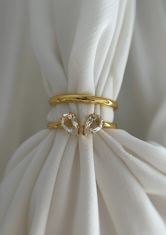 "Timeless Drop" GOLD Adjustable Ring