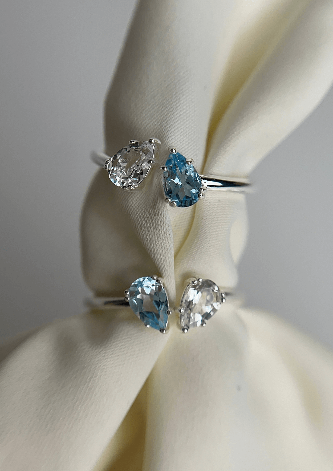 "Timeless Drop" SILBER Adjustable Ring